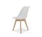 Lot De 4 Chaises Blanches Style Scandinave Modèle Victoire Avec Coque En Résine Blanche