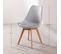 Lot De 4 Chaises Blanches Style Scandinave Modèle Victoire Avec Coque En Résine Blanche