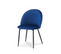 Lot De 4 Chaises De Salle À Manger Isalys En Tissu Velours Bleu Foncé