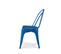 Chaise En Métal Bleu Style Industriel - Finition Brillant