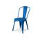 Chaise En Métal Bleu Style Industriel - Finition Brillant