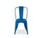 Lot De 4 Chaises En Métal Bleu Style Industriel - Finition Brillant