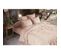 Pack Double Gaze De Coton Housse De Couette 260 X 240 Cm + 2 Taies D'oreiller 50 X 70 Rose Rose