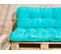 Coussins Matelas Pour Palette 120x80x20 En Polyester Bleu Caraïbes