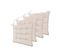 Lot De 4 Galettes De Chaise En Polyester 40 X 40 Cm Gris