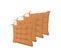 Lot De 4 Galettes De Chaise En Polyester 40 X 40 Cm Rouille