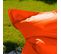 Pouf Xxl Intérieur Extérieur Déhoussable En Tissu Orange 140x180cm