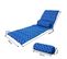 Coussin Pour Chaise Longue Et Traversin 195x60x5cm Motif Nautique Bleu