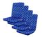 Lot De 4 Coussins Pour Chaises Motif Nautique Bleu 95 X 40 Cm