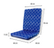 Lot De 4 Coussins Pour Chaises Motif Nautique Bleu 95 X 40 Cm