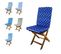 Lot De 4 Coussins Pour Chaises Motif Nautique Bleu 95 X 40 Cm