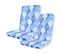 Lot De 2 Coussins Pour Chaises Motif Feuillage Bleu 95 X 40 Cm