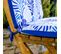 Lot De 2 Coussins Pour Chaises Motif Feuillage Bleu 95 X 40 Cm