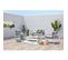 Salon De Jardin Bas 4 Places Blanc En Aluminium Maringo