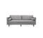 Canapé Droit Design Vintage 3 Places En Velours Gris Clair Nalha