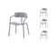 Lot De 4 Chaises Design Gris Clair Design Alexia