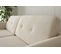 Hoga Velours Côtelé Beige Canapé Scandinave 3 Places + 2 Coussins