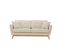 Hoga Velours Côtelé Beige Canapé Scandinave 3 Places + 2 Coussins