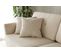 Hoga Velours Côtelé Beige Canapé Scandinave 3 Places + 2 Coussins