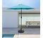 Parasol Droit Rond Diamètre 2,5 M Bleu Turquoise Come