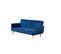 Canapé Scandinave Convertible 3 Places Velours Bleu Nuit Berlin