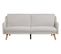 Canapé Convertible Scandinave 3 Places Gris Clair Ester