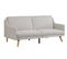 Canapé Convertible Scandinave 3 Places Gris Clair Ester