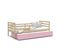 Lit Gigogne Milo 90x190 Pin - Rose Livré Avec Sommiers, Tiroir Et Matelas En Mousse De 7cm