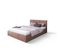 Lit Double Tesia 160x200 + Coffre - Sommier Inclus Rose Misty