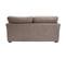 Canapé 3 Pl Escaut 185 Cm Fixe Tissu Taupe - 100% Déhoussable - Fab. France