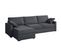 Canapé D'angle Convertible 14 Cm Lys 260x160 Cm Anthracite - Fab. En France