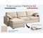 Canapé D'angle Convertible 14 Cm Lys 260x160 Cm Beige - Fab. En France