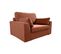 Fauteuil Xl Tressin 145 Cm Fixe Tissu Coton Terracotta - 100% Déhoussable - Fab. France