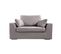 Fauteuil Xl Tressin 145 Cm Fixe Tissu Coton Gris Clair - 100% Déhoussable - Fab. France