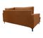 Canapé 3 Pl Wimy 167 Cm Fixe Tissu Terracotta - 100% Déhoussable - Fab. France