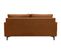 Canapé 3 Pl Wimy 167 Cm Fixe Tissu Terracotta - 100% Déhoussable - Fab. France