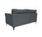 Canapé 3 Pl Ouessant 180 Cm Fixe Tissu Anthracite - 100% Déhoussable - Fab. France