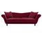 Canapé 3 Pl Alba 238 Cm Velours Aubergine - 100% Déhoussable - Fab. France