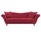 Canapé 3 Pl Alba 238 Cm Velours Rouge - 100% Déhoussable - Fab. France