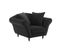 Fauteuil Xl Alba 130 Cm Velours Noir - 100% Déhoussable - Fab. France