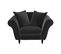 Fauteuil Xl Alba 130 Cm Velours Noir - 100% Déhoussable - Fab. France