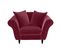 Fauteuil Xl Alba 130 Cm Velours Aubergine - 100% Déhoussable - Fab. France