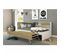 Pack Lit Cosy Gigogne Avec Matelas Play   Blanc Et Bois 90x190 Cm