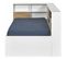 Pack Lit Cosy Gigogne Avec Matelas Play   Blanc Et Bois 90x190 Cm