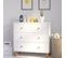 Commode Enfant 3 Tiroirs Gabby   Blanc Et Bois