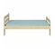 Pack Lit Avec Matelas Sundy   Bois Naturel 90x190 Cm