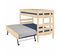 Pack Lit Superposé Avec Sommier Gigogne Et Matelas Aniba   Bois Naturel 90x200 Cm