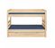 Pack Lit Superposé Avec Sommier Gigogne Et Matelas Aniba   Bois Naturel 90x200 Cm