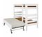 Pack Lit Superposé Haut Avec Sommier Gigogne Et Matelas Nubie   Blanc 90x190 Cm