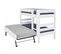 Pack Lit Superposé Avec Sommier Gigogne Et Matelas Nubie   Blanc 90x190 Cm